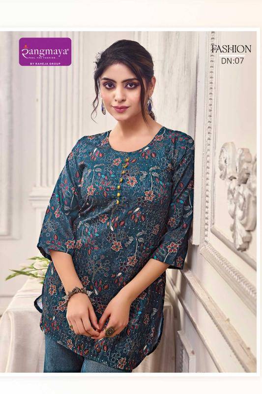 Rangmaya fashion short top Kurti wholesale online
